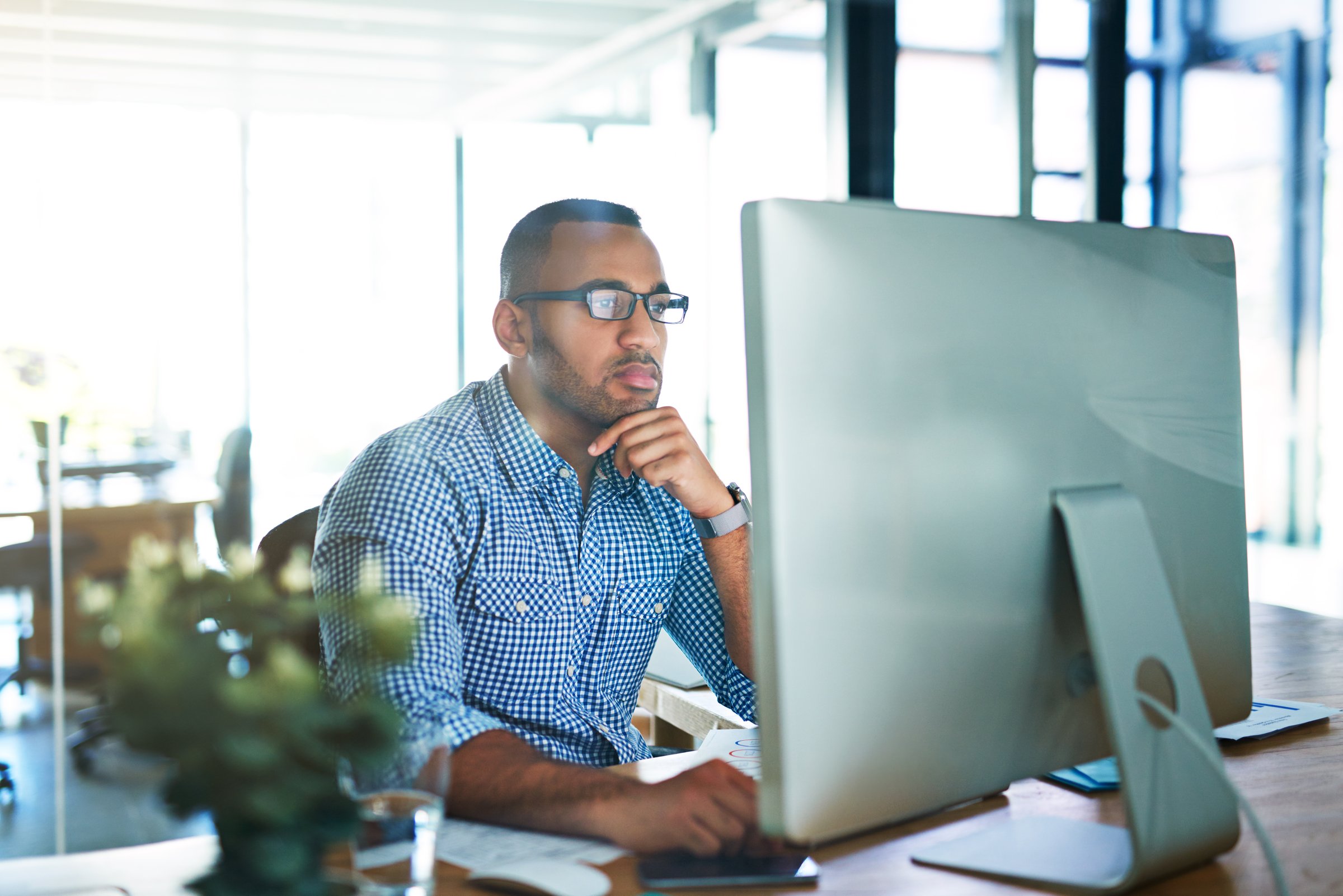 Technology consultant focused at work